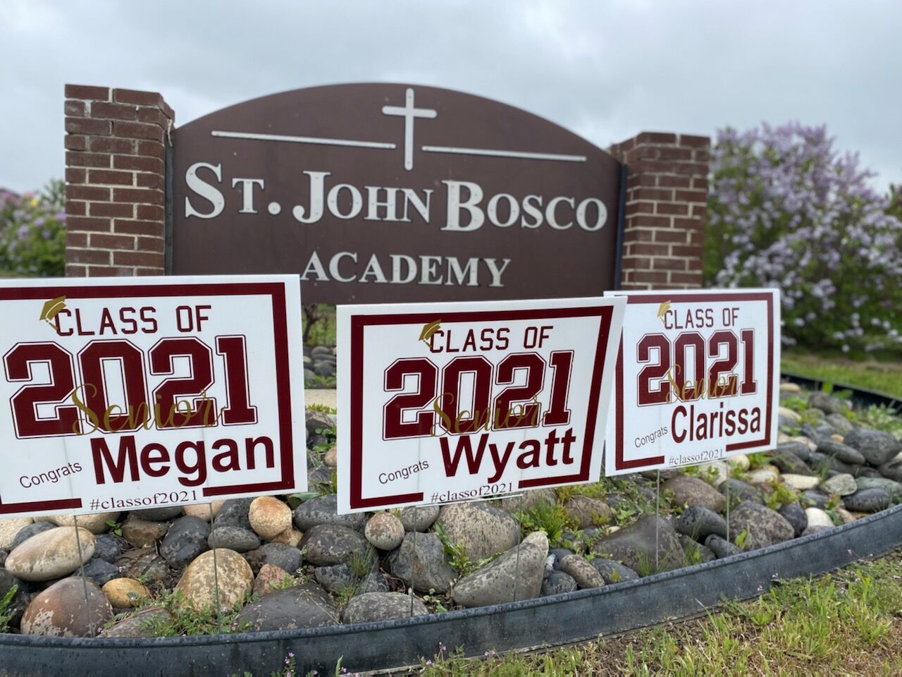 St. John Bosco graduates honored with signage photo